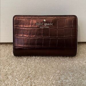Kate Spade Madison Croc Embossed Medium Bifold Wallet